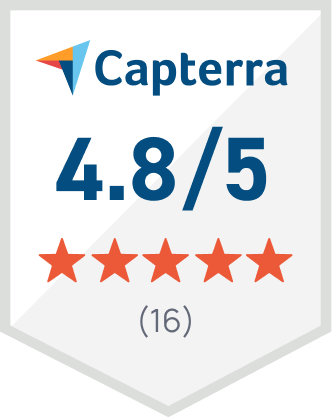 Capterra reviews - 4.8 out of 5 stars