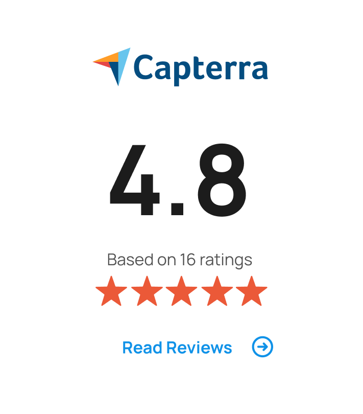 Capterra 4.8 out of 5 stars