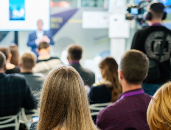 Man presenting to audience
