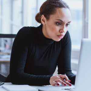 woman at laptop